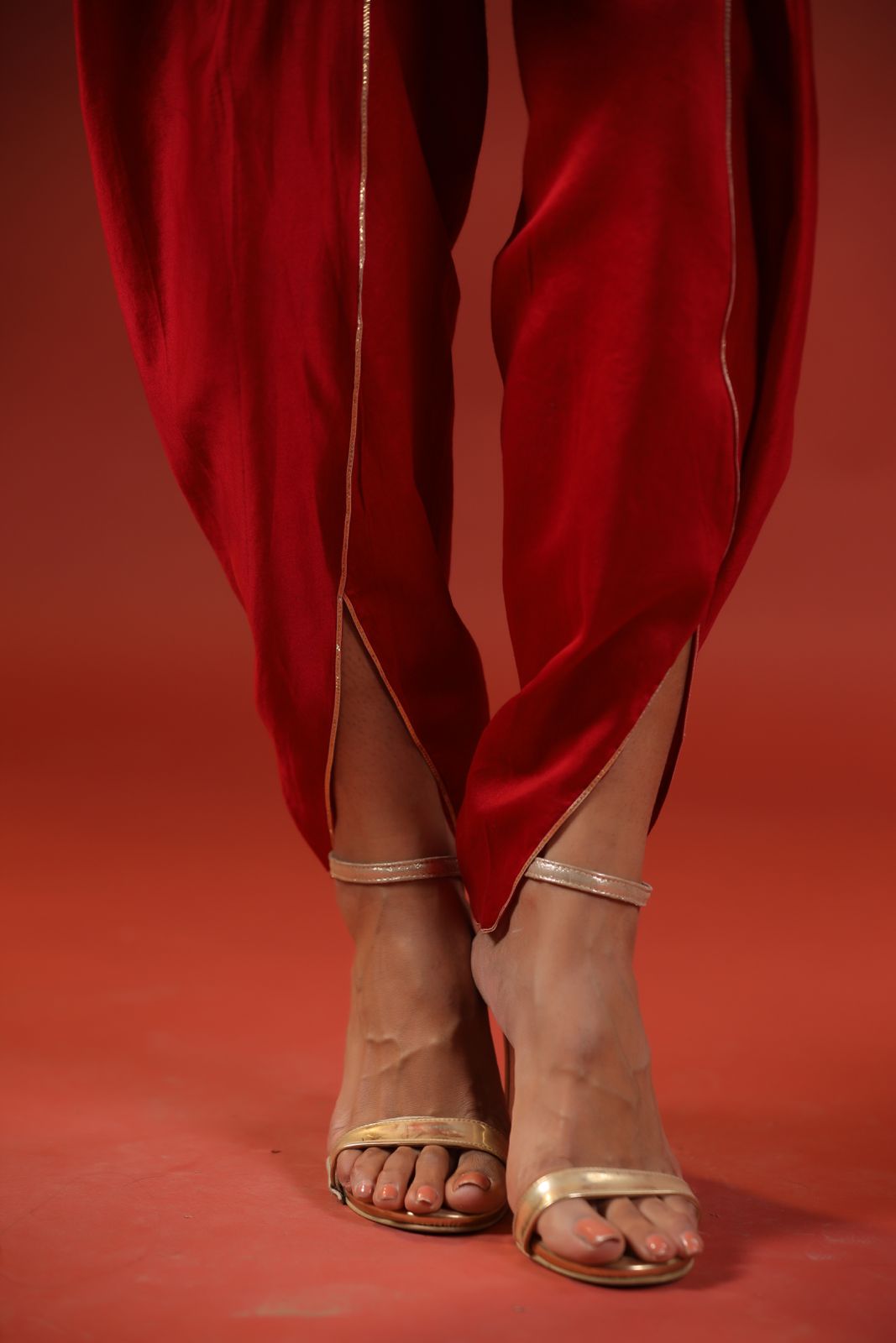 Rustic Red A-line Kurta Set