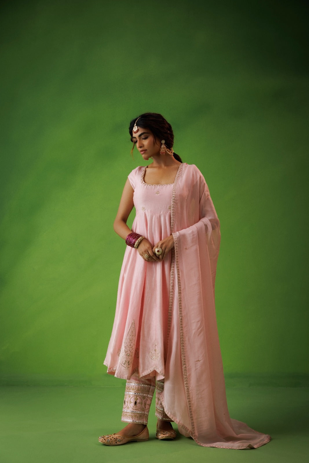 Baby Pink Anarkali Set