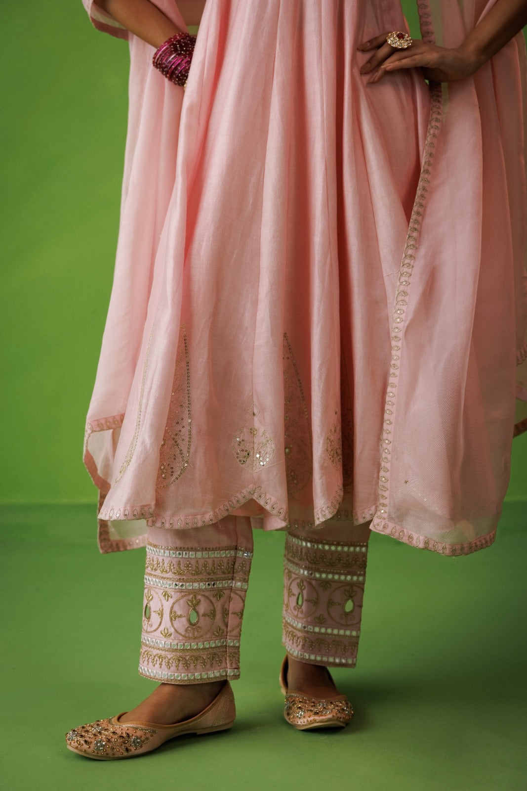 Baby Pink Anarkali Set