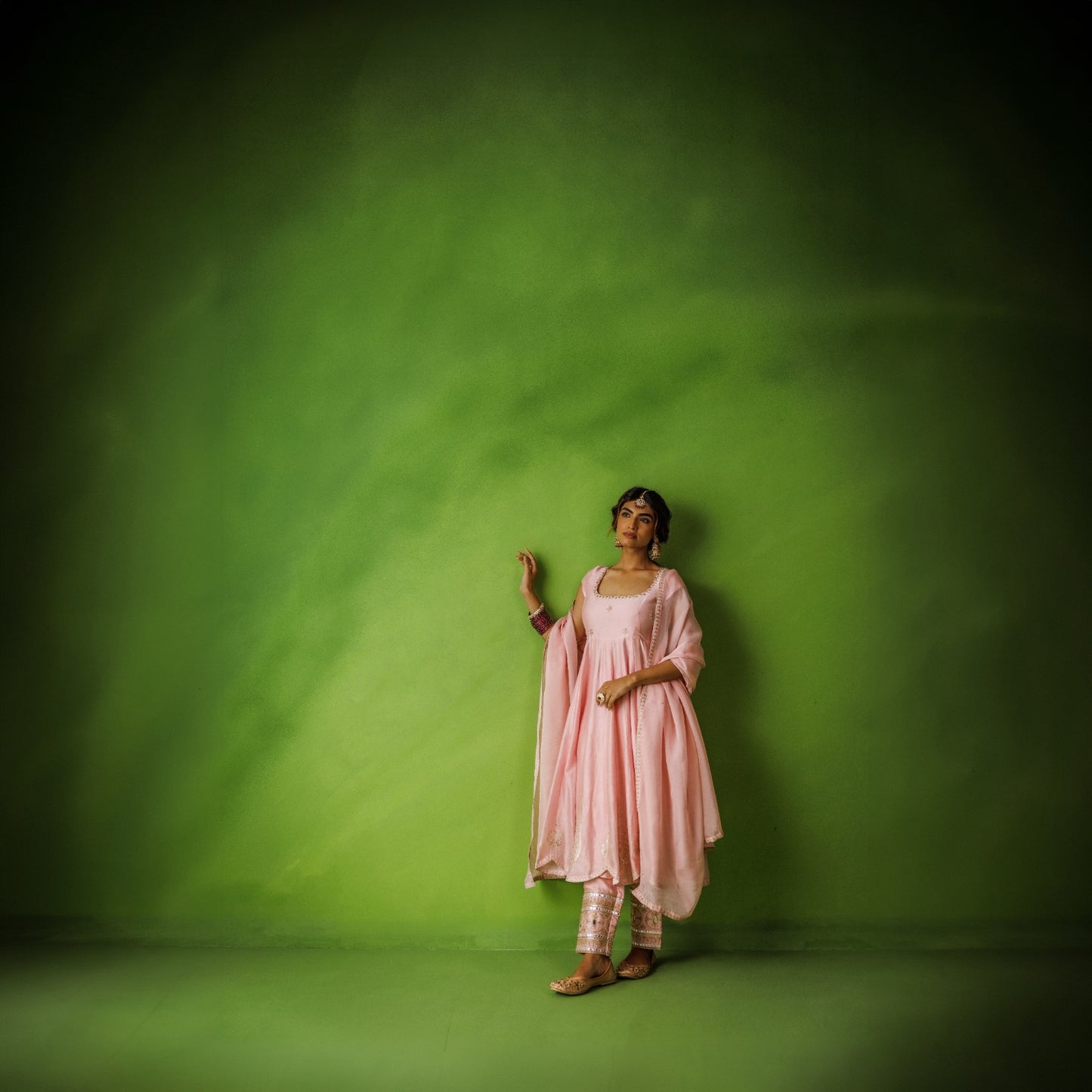 Baby Pink Anarkali Set