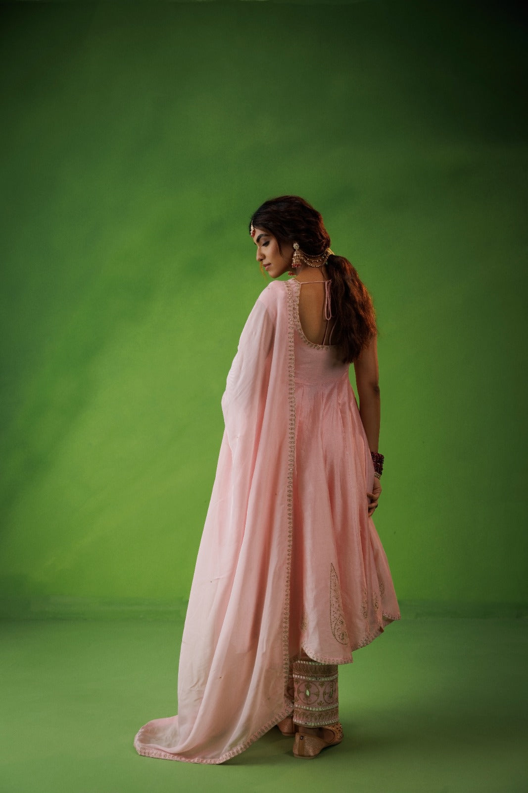 Baby Pink Anarkali Set